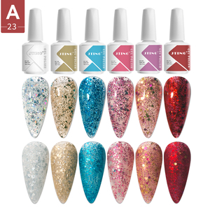 JTING-esmalte de uñas <span class=keywords><strong>semipermanente</strong></span> con purpurina de neón, de 6 colores GEL UV, <span class=keywords><strong>Kit</strong></span> de <span class=keywords><strong>manicura</strong></span>, Etiqueta Privada, 15ml, venta al por mayor - Product Image 1