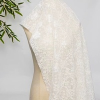 Tissu de dentelle de luxe brodé de haute qualité avec perles, tulle à sequins pour robes de mariée françaises pour femmes