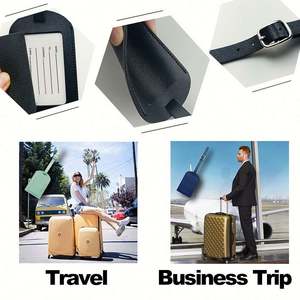 Juego de Tarjetas de Embarque de Piel Sintética PU Multicolor al por Mayor con Correa Personalizada con LOGO y Etiqueta de Equipaje de Papel – Regalos Novedosos - Product Image 5