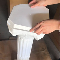 Colonne romaine en plastique blanc pour mariages et fêtes, élément décoratif ajouré élégant pour jardin, fournitures de mariage