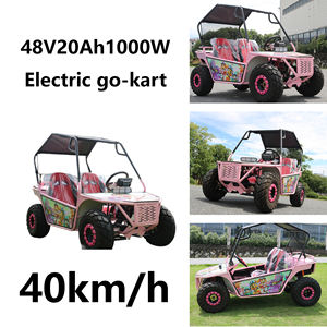 Kart électrique tout-terrain parent-enfant 1000W à transmission par arbre, quatre roues, pour plage et extérieur - Product Image 1