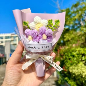 Handmade Crochet thu nhỏ vĩnh cửu hướng dương bó hoa cao phồng hoa nhân tạo ngày của mẹ phục sinh giáng sinh năm mới - Product Image 6