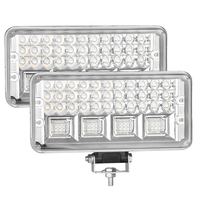 RCJ 35W Barre de lumière LED blanche 6000k Design carré Strobe Faisceau lumineux Nouveau phare de voiture pour camions 12V 24V Véhicules tout-terrain