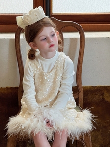Abito Bianco con Perline per Bambine, Vestito da Principessa per Feste di Compleanno e Occasioni Formali - Product Image 4