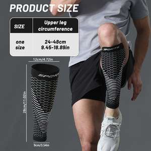 Manchons de <span class=keywords><strong>compression</strong></span> respirants pour mollets, spécifiques aux sports transfrontaliers, pour fitness, marathon et <span class=keywords><strong>course</strong></span> à <span class=keywords><strong>pied</strong></span>, avec kinesiologie et protection anti-entorse - Product Image 2
