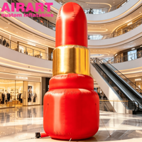 Rouge à lèvres gonflable géant personnalisé avec logo pour la publicité de lancement de marque cosmétique