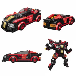 New Item Block Engineering Transformation Car Deformation Robot 287Pcs Building Blocks Educational Brick Toys