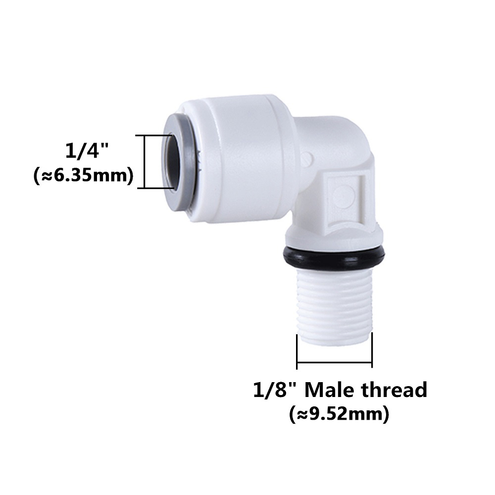 Filettatura maschio da 1/4" (6,35 mm) a 1/8"