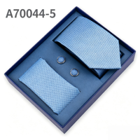 Ensemble Cadeau Cravate Texturée Solide, Pochette de Costume et Boutons de Manchette pour Homme - Fabricant de Cravates