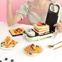Machine à pain grillé électrique multifonctionnelle automatique pour la maison, petite taille, pour sandwichs et gaufres, modèle SW068, vente en gros RSC