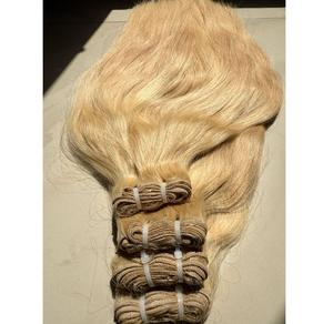 Extensions de cheveux humains vierges indiennes blondes naturelles, ondulation corporelle, non traitées, sans nœuds, compatibles avec la coloration, 100g, vente en gros - Product Image 1