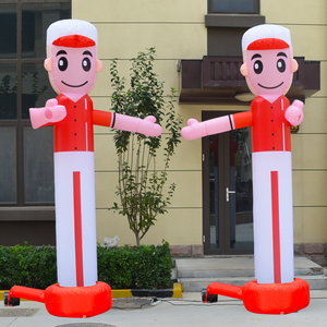 راقص هوائي بإضاءة LED بتصميم كرتوني مخصص للإعلانات الخارجية، شعار قابل للنفخ على شكل شخصية طبيب لاستقبال العملاء الجدد - Product Image 3