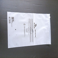 Sac d'emballage pour vêtements et chaussettes en plastique avec fermeture éclair coulissante, en polyester givré EVA mat, imprimé avec un logo personnalisé en une couleur, recyclable