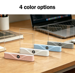 Lampe de lecture portable sans fil rechargeable à LED transparente pour livre, panneau lumineux pleine page, lampe plate pour lire au lit - Product Image 5