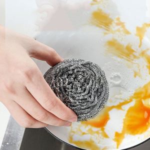 Éponge métallique en fil d'acier inoxydable pour le nettoyage intensif des cuisines et des casseroles, personnalisable, vente en gros, direct usine - Product Image 4