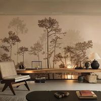 Mural Minimalis Gaya Jepang yang Dapat Disesuaikan, Stiker Mural Jam Dinding, Cocok untuk Dekorasi Interior Ruang Tamu dan Kamar Tidur.