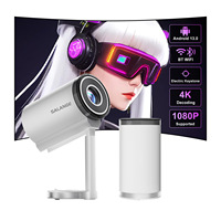 Proyector Inteligente LCD Android 13 1080P, 200 Lúmenes LED, WiFi6 de Doble Banda para Sonido Estéreo HIFI 5.0, Portátil para Interiores/Exteriores