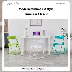 Venta al por Mayor Sillas Plegables Modernas de Resina Blanca para Jardín Exterior <span class=keywords><strong>Set</strong></span> de Plástico y Hierro para Bodas Fiestas y Eventos - Product Image 4