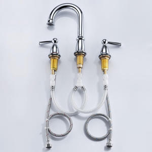 Cổ điển kép xử lý rộng rãi vòi nước 3 lỗ 8 "phòng tắm vòi nước - Product Image 6