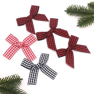 Mini nœud papillon en ruban à carreaux de 1,5 cm, accessoire de vêtement fait main, ornement DIY pour carte de vœux de Noël, enveloppe, décoration de fête - Product Image 3