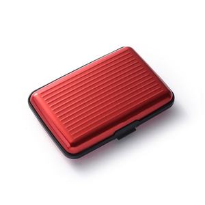 Wholesale <b>Red</b> <b>Suitcase</b> Shape Custom Logo Metal Name Card Holder With Multiple Interlayer - Product Image 3