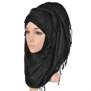 Bán Buôn Hồi Giáo Shinny Khăn Choàng Lung Linh Rắn Đồng Bằng Khăn Lurex Long Lanh Hijab
