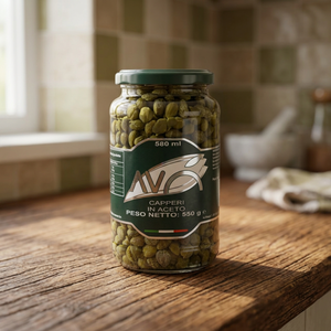 CAPERS in Vinegar Canned <b>Mason</b> <b>Jar</b> HORECA FOOD SERVICE Made in Italy Happy Hour PRIVATE LABEL CUSTOMIZABLE LOGO - Product Image 2
