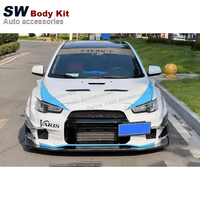 Pare-chocs avant de style SW Vrs pour MITSUBISHI EVOLUTION EVO 10 2008-2015 Pièces automobiles Kit de performance Fixation par vis Ajustement universel
