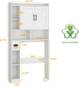Mobiletto Salvaspazio <span class=keywords><strong>in</strong></span> PVC Effetto <span class=keywords><strong>Legno</strong></span> <span class=keywords><strong>da</strong></span> Posizionare Sopra il WC, Portasciugamani a Quattro Ripiani <span class=keywords><strong>da</strong></span> <span class=keywords><strong>Terra</strong></span> - Product Image 2