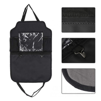 Organisateur de voiture en tissu Oxford 600D épaissi protecteur de dossier de siège de voiture sac de rangement suspendu avec support de tablette pour la conduite voyage
