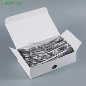 2000pcs/Box Package Craft Paper Twist Tie Kraft Paper Coated Twist Band