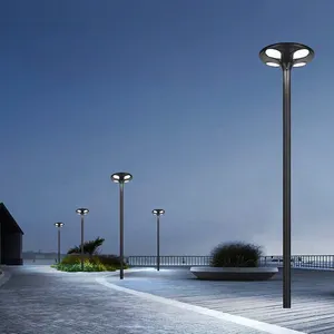 HOMBO 높은 밝기 Ufo 라운드 가로대 램프 야외 알루미늄 PC 공원 산책로 도로 Led 정원 빛