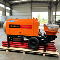 Pompe à béton sur remorque diesel/électrique 8-10m³/h, mini pompe à béton, mini pompe à béton à vendre