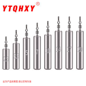 Plomos de pesca cilíndricos Ytqhxy de 2.5g a 20g, plomos de plomo para lances largos, accesorios de pesca antienredos - Product Image 1