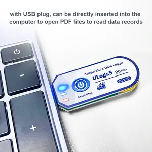 Até 360 Dias Mini Uso Único USB Data Temperature Monitor Fruit Transportation Data Logger