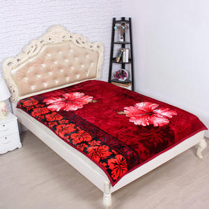 Couverture de <span class=keywords><strong>lit</strong></span> double en raschel de style coréen, confortable, ultra-douce, épaisse, tissée à motifs floraux, 100% polyester, vente en gros à prix réduit - Product Image 3