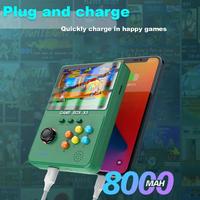 X5 Portable Mini Retro 4.0 IPS Screen Console de jeu portable 10000 Gaming 2 joueurs 8000Mah Power Bank avec 10 émulateurs