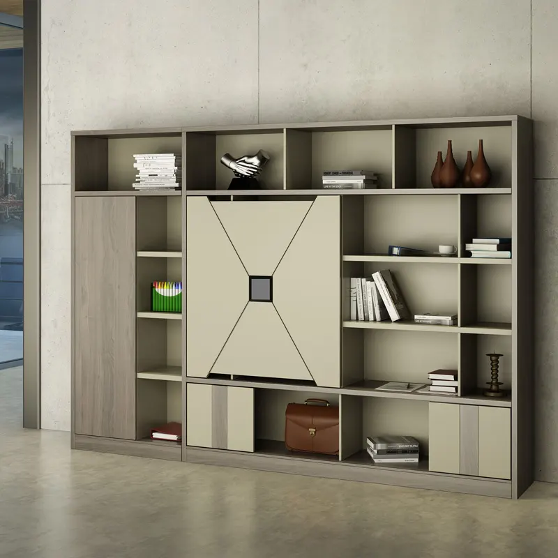 Прямая продажа с фабрики современная офисная мебель деревянный выставочный промышленный шкаф шкафа GLM-02