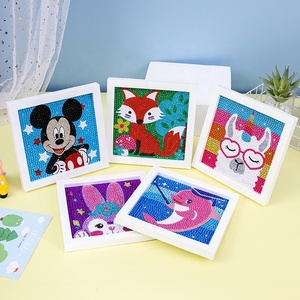 Venta caliente Animal Birds Picture Kits de pintura de diamantes de tamaño infantil para niños con marco - Product Image 5