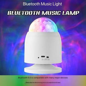 New Charging Speaker Crystal Magic Ball Lamp Led Stage Lamp RGB Bullet Projection Colorful Lamp bluetooth Music Night <b>Light</b> - Product Image 2