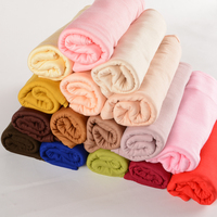 Hijab en jersey de coton de haute qualité, couleur unie, modal, pour femme musulmane