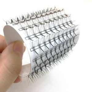 Darkest Black 6D 0,07 Volumen Ventiladores prefabricados Raíz pequeña Tallo afilado Base puntiaguda Pestañas de racimo postizas; Mezcla; Natural; 5D 4D 7D - Product Image 5