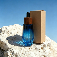 Flacon compte-gouttes en verre de luxe 30 ml (1 oz) pour sérum capillaire aux huiles essentielles, emballage cosmétique pour soins de la peau