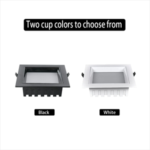 Quảng trường hiện đại lõm <span class=keywords><strong>LED</strong></span> downlights toàn phổ mắt-bảo vệ <span class=keywords><strong>chip</strong></span> nhôm xây dựng Downlight recessed <span class=keywords><strong>COB</strong></span> ánh sáng - Product Image 3