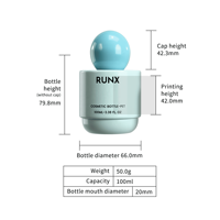 Bouteille compte-gouttes en PET dépoli de 30 ml OEM ODM, flacon personnalisé de 100 ml pour sérum visage, huile essentielle et huile capillaire