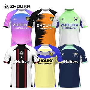 Maglie da <span class=keywords><strong>Calcio</strong></span> Personalizzate in Tessuto Jacquard Versione Giocatore OEM Alta Qualità Sublimazione Completa Traspirante - Product Image 1