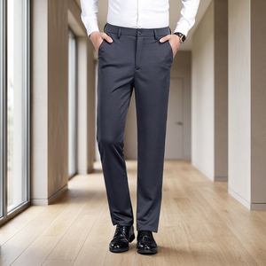 2026 Men's Sporty Solid Eco-Friendly Breathable Polyester/<b>Spandex</b> Worsted Fabric Midweight Elastic Waist Casual Capris <b>Pants</b> - Product Image 3