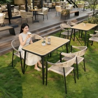 Chaises et canapés d'extérieur multifonctionnels en métal de style pastoral, approuvés par les influenceurs, pour cafés, restaurants occidentaux, et ensembles de thé au lait de style hôtelier