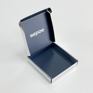 กล่องจดหมายสีเงินมันวาวบรรจุภัณฑ์หรูหราสำหรับต่างหูกล่องของขวัญเครื่องสำอางนาฬิกาการพิมพ์แบรนด์ที่กำหนดเอง - Product Image 3