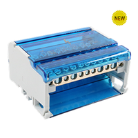 Conector de Bloque de Terminales para Caja de Distribución de Energía en Riel DIN de Cobre de 6 Polos SiRON Serie H501 500V/125A